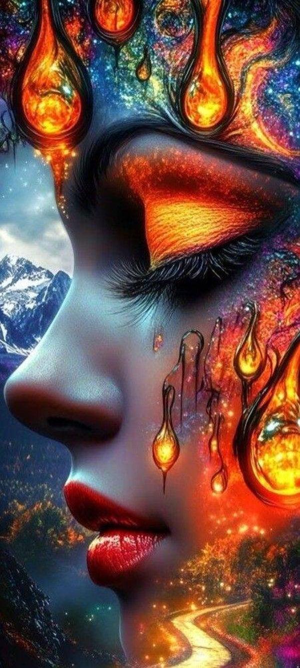 Wild Fire 60x100cm