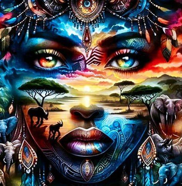 Afrika 80x80cm