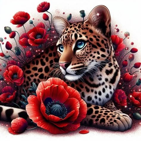 Zwischen den Mohnblumen 60x60cm