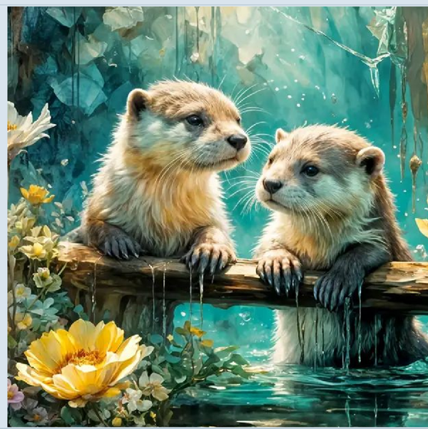 Die 2 Otter 60x60cm