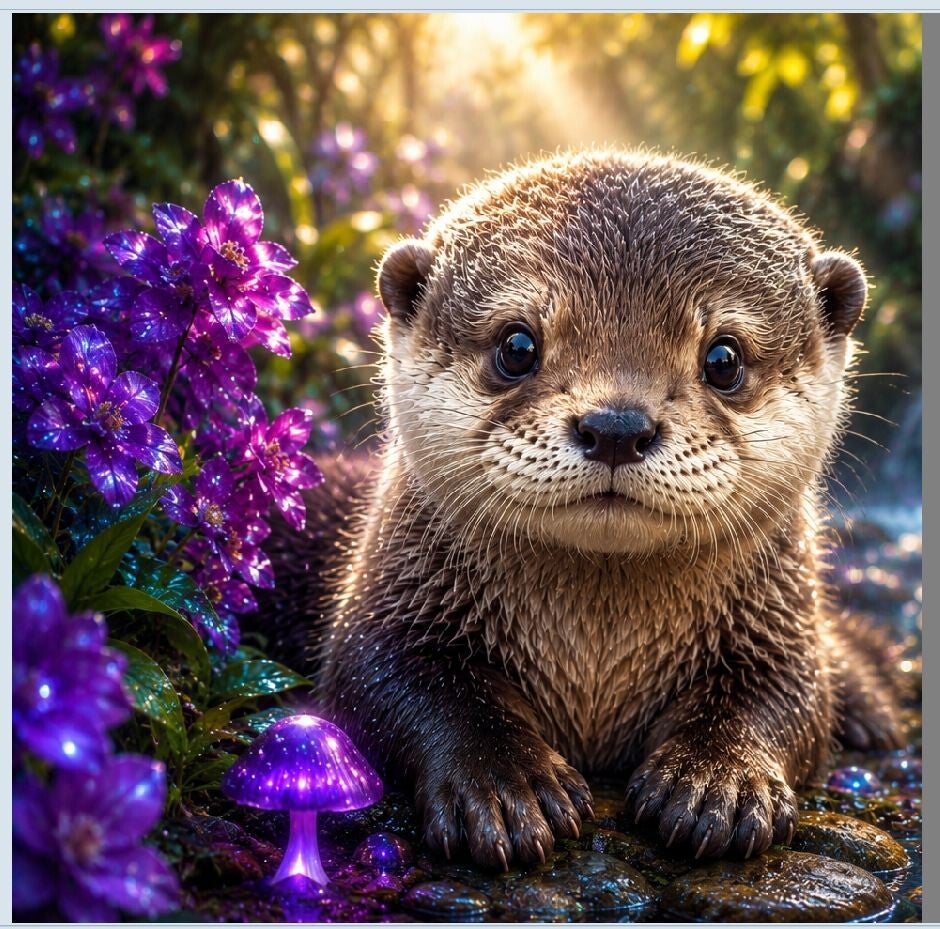 Kleiner Otter 80x80cm