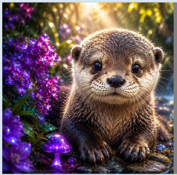 Kleiner Otter 80x80cm