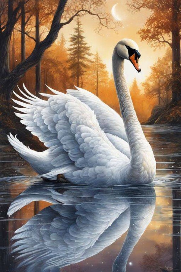 Der Schwan 60x80cm