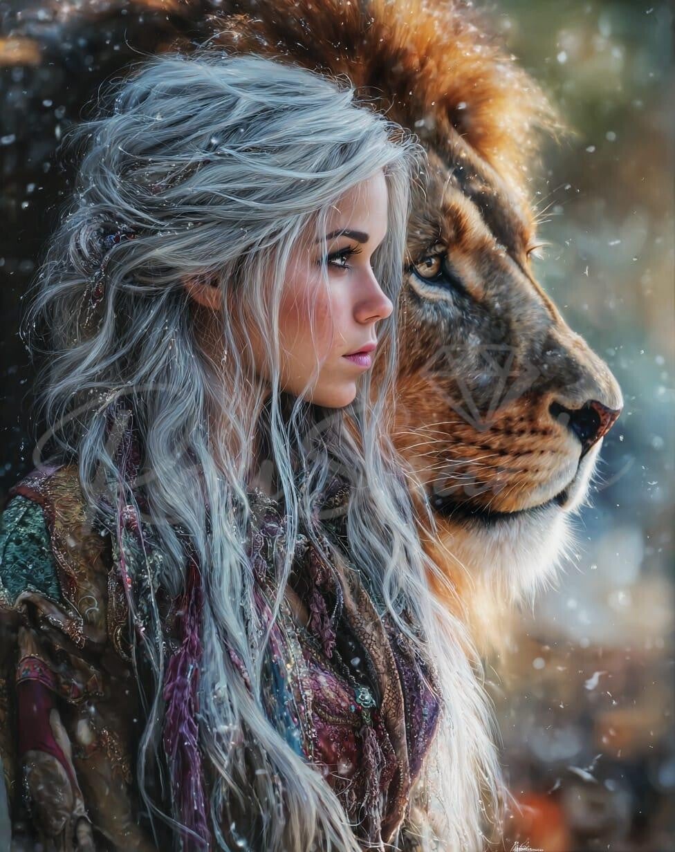 Löwen-Lady 60x100cm