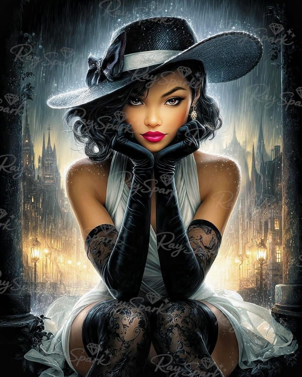 Lady mit Hut 60x100cm