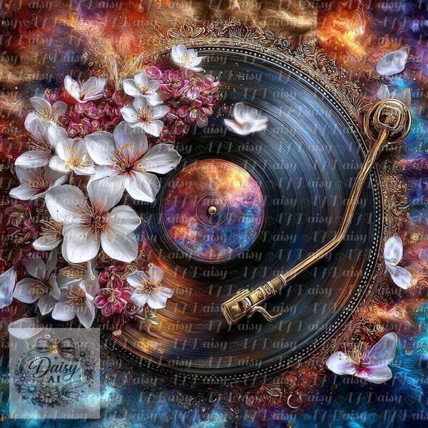 Nostalgie Musik 80x80cm