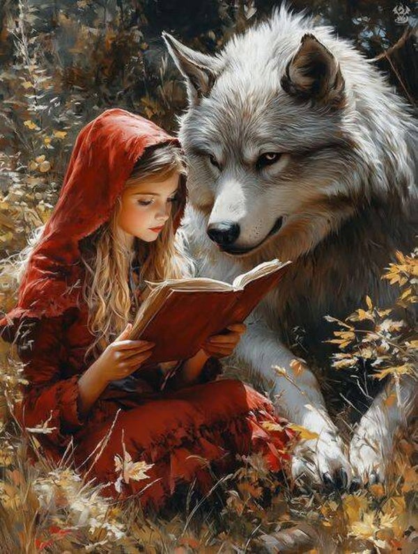 Märchenwolf 60x80cm