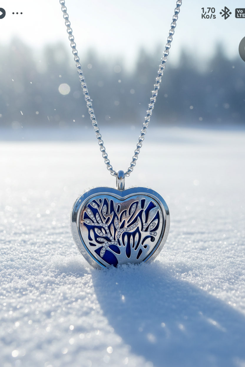 Collier Pendentif Coeur Arbre de Vie