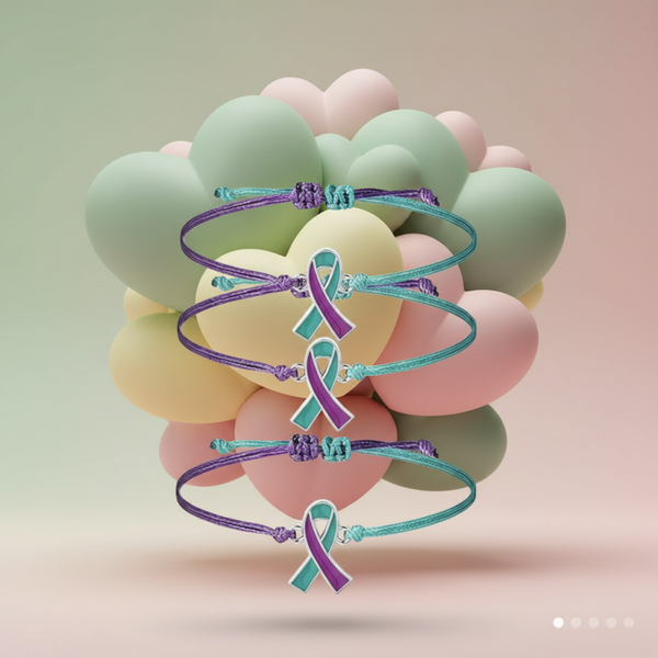 Bracelets Ruban Vert et violet