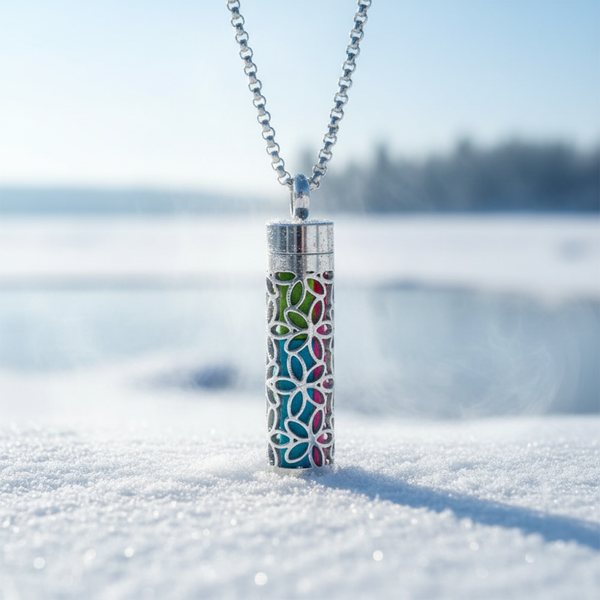 Collier Pendentif long Fleurs