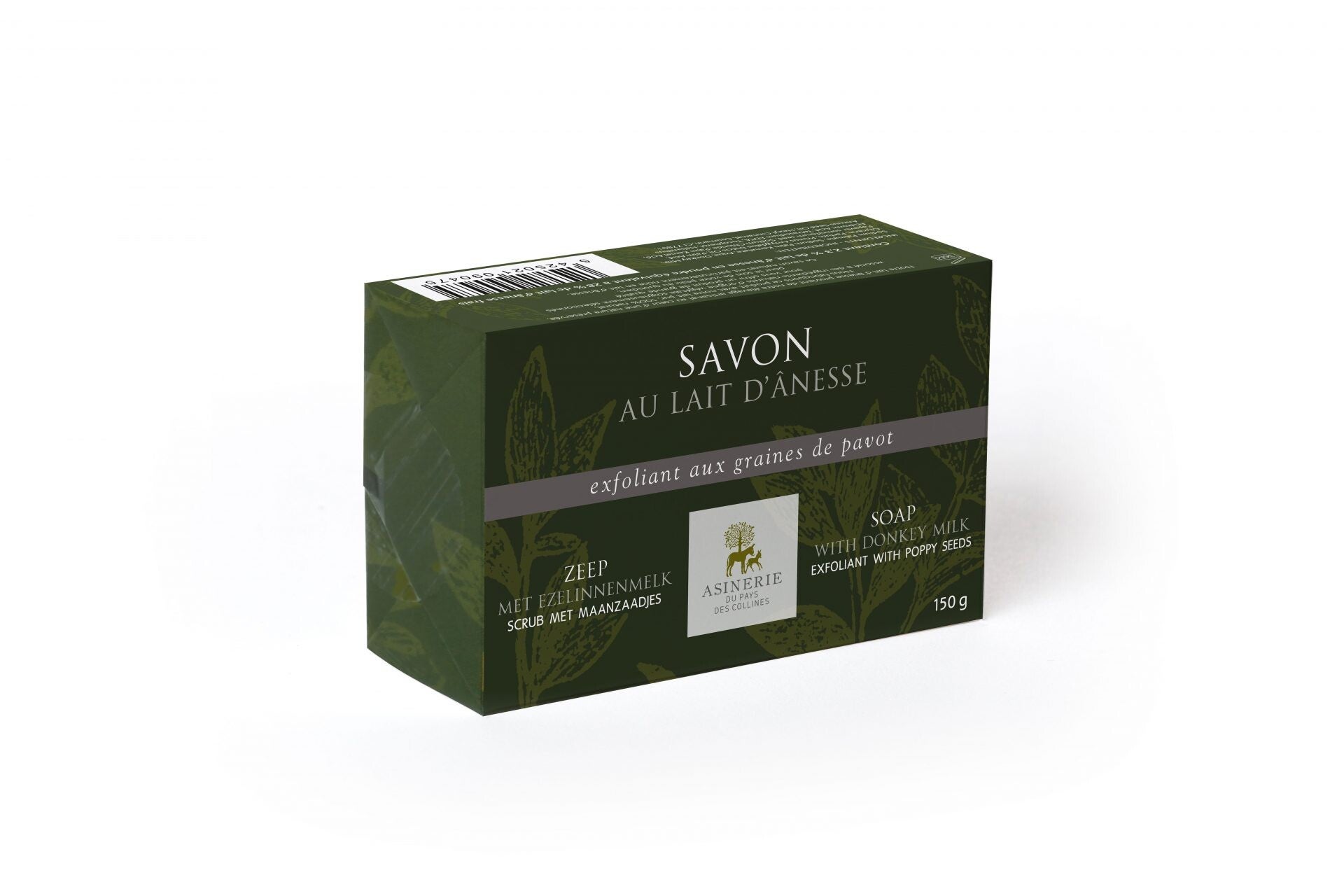 Savon exfoliant au lait d’ânesse & graines de pavot – 150 g