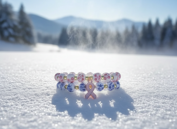 Bracelet perles roses