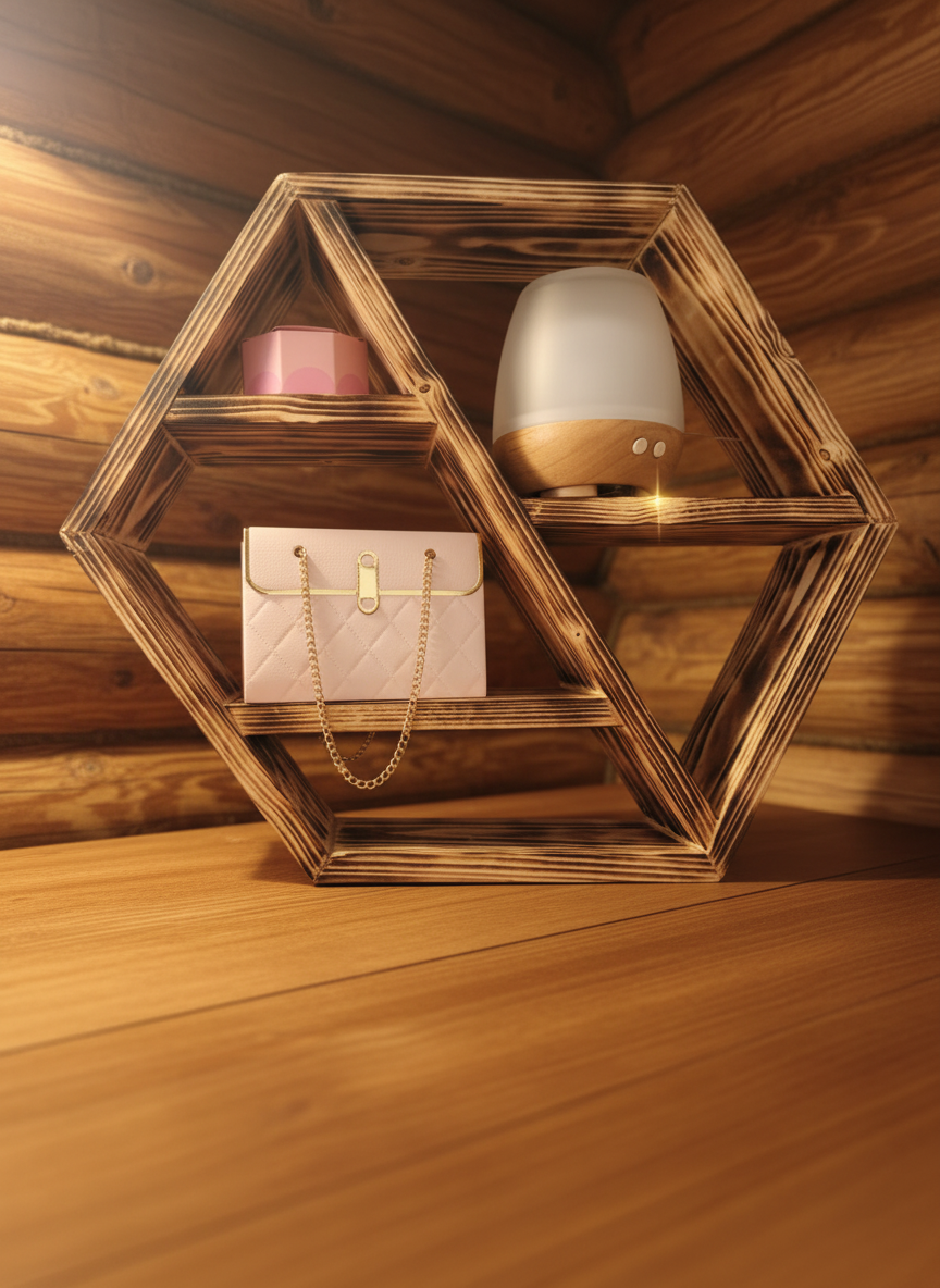 Petite étagère hexagonale