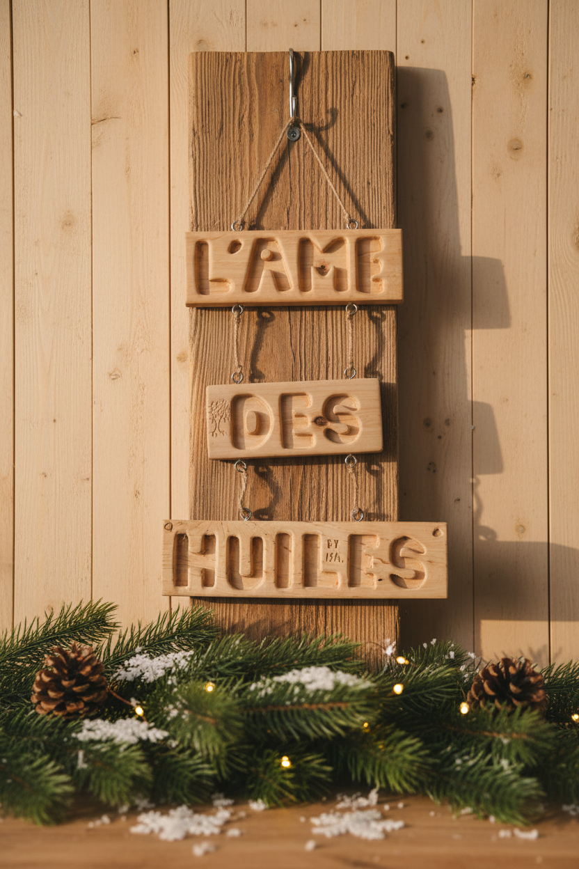 Suspension en bois personnalisée