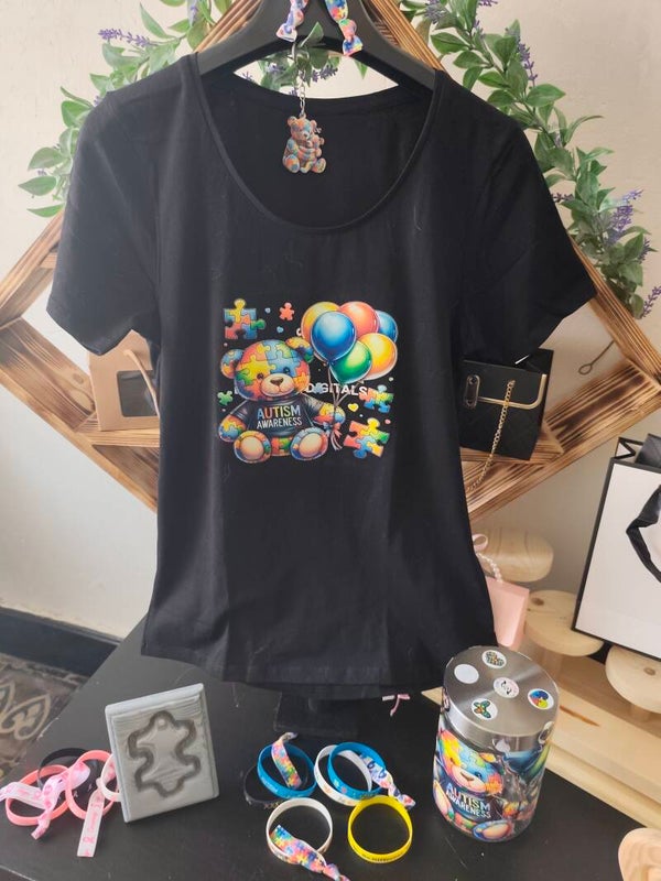 T-shirt nounours autisme M