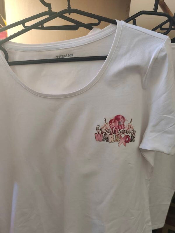 T-shirt XXL blanc recto verso fight
