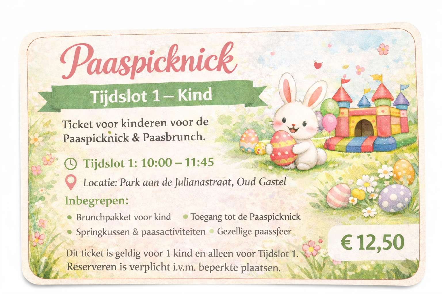 Paasbrunch – Tijdslot 1 – Kind