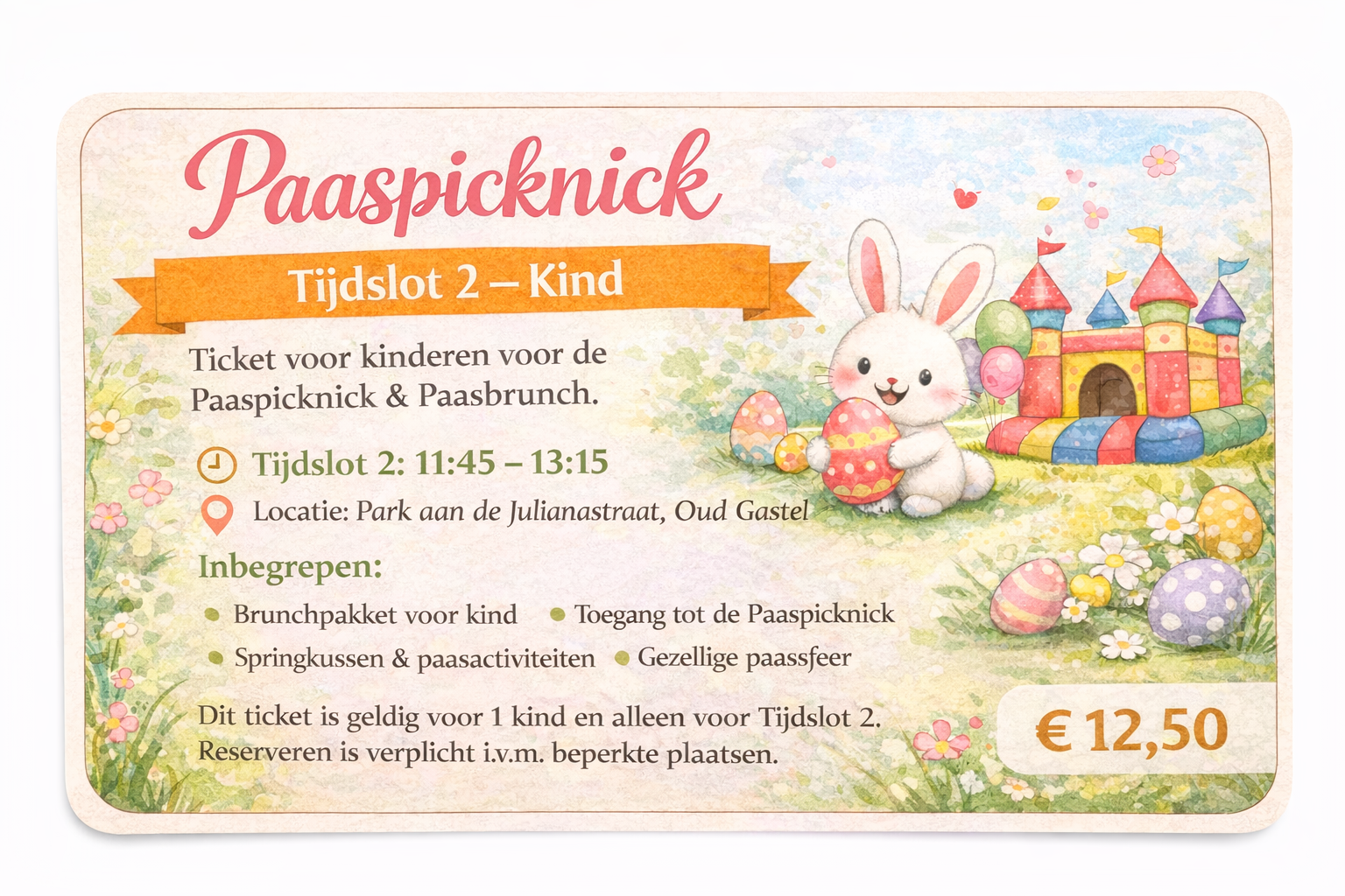 Paasbrunch – Tijdslot 2 – Kind