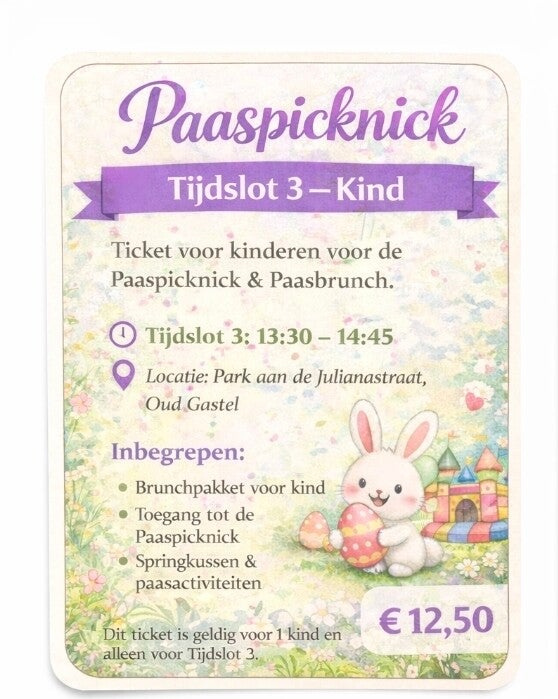 Paasbrunch – Tijdslot 3 – Kind