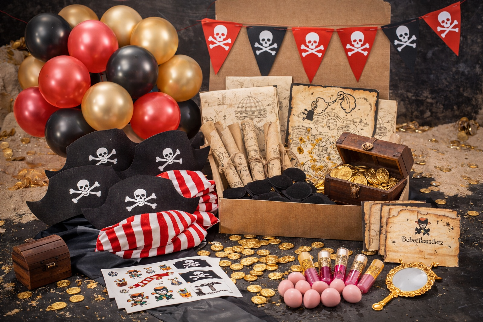 ⚓ Avontuur in één doos! Een compleet piratenfeest bij jou thuis — zonder stress.