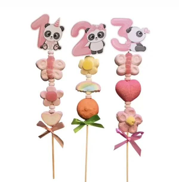 🐼 Snoepspies met Babypanda & Cijfer – Roze of Blauw