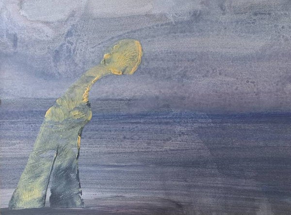 'Verwaaid' Strand (stempel)