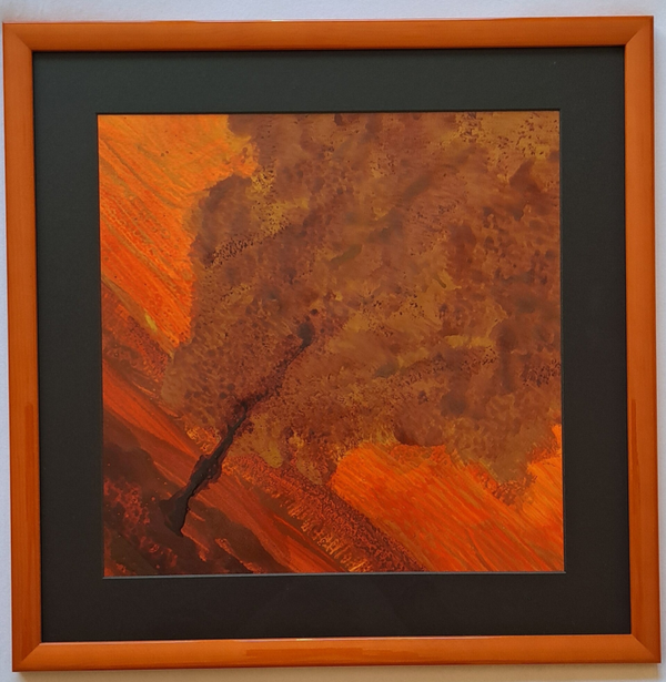 Die ene boom: oranje lijst, oranje boom