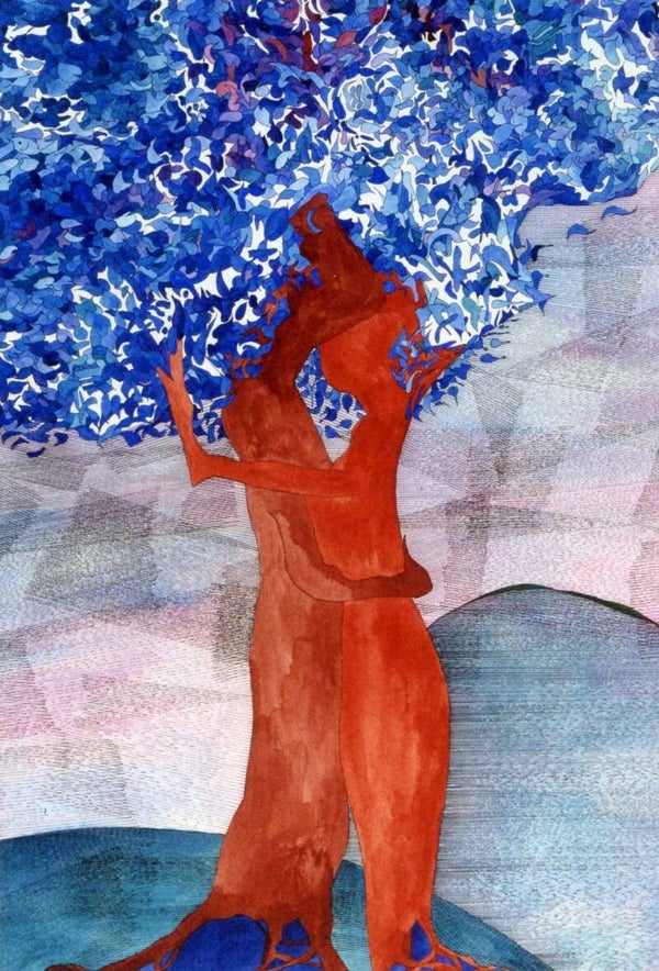 Kunstkaart 'De geliefden'