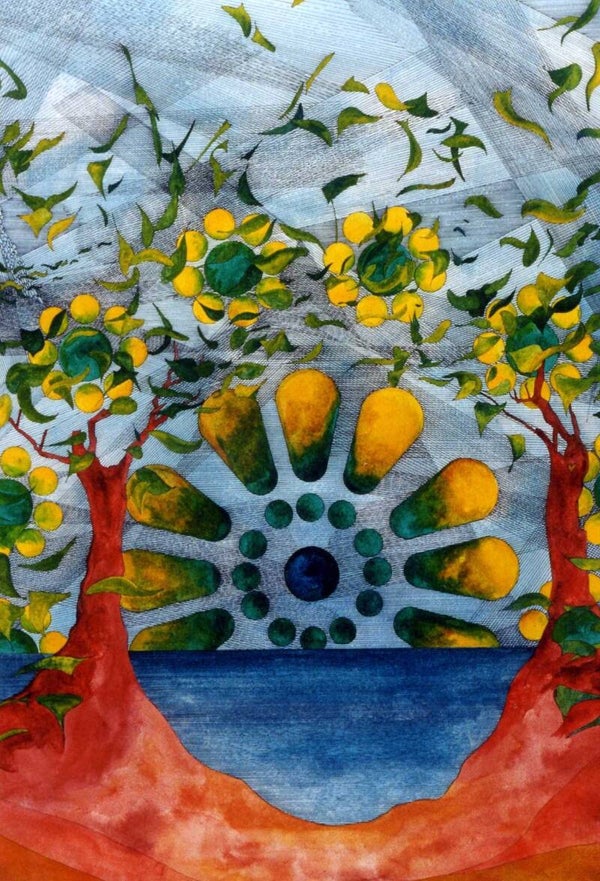 Kunstkaart 'Opkomst en ondergang'