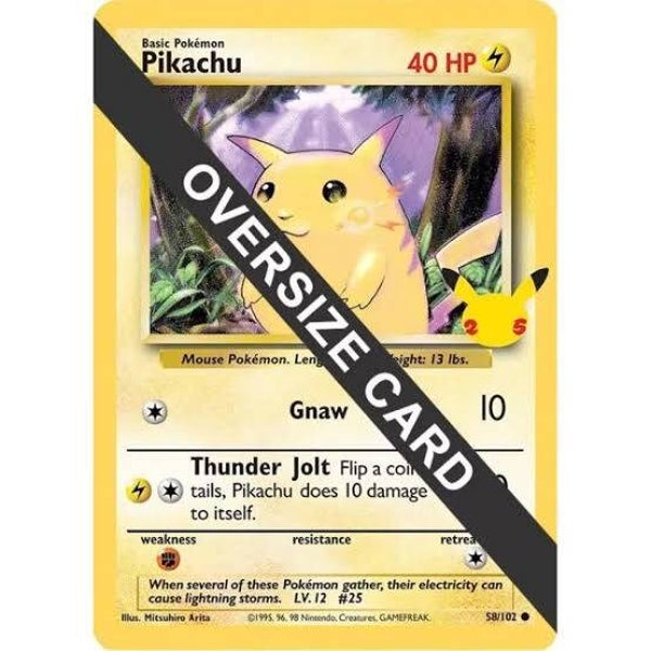 JUMBO PIKACHU 25TH CELEBRATIONS 58/102