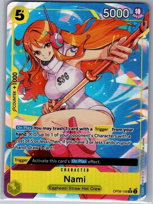 ONE PIECE TWO LEGENDS NAMI OP08-106 SR ALTERNATE ART
