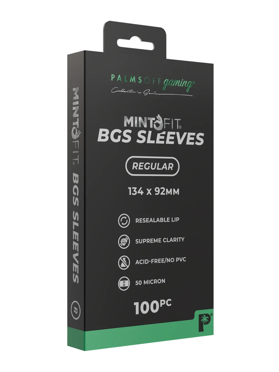 PALMS OFF GAMING MINT FIT BGS SLEEVES 100PC