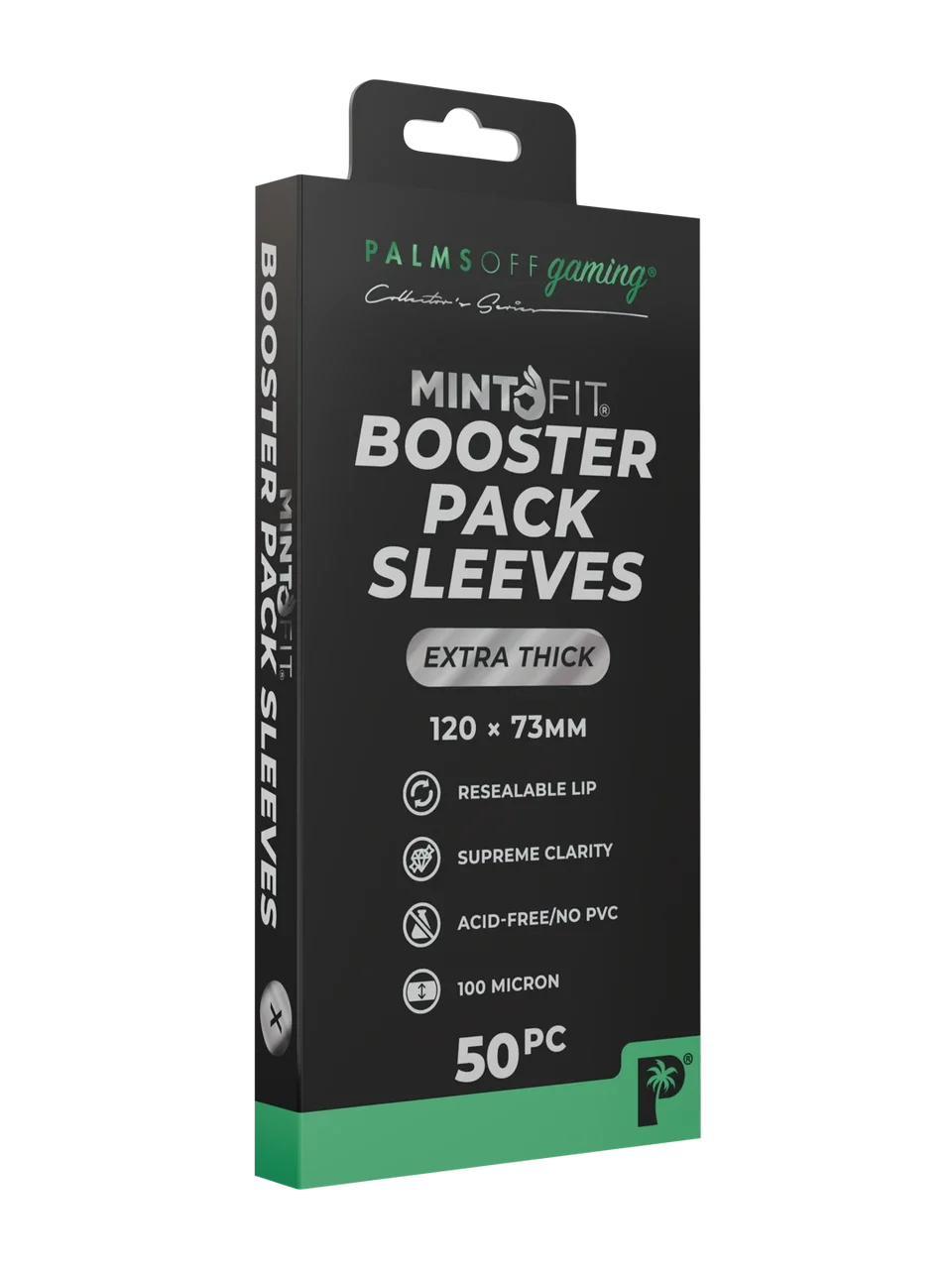 PALMS OFF GAMING MINT FIT BOOSTER PACK SLEEVE 50PC