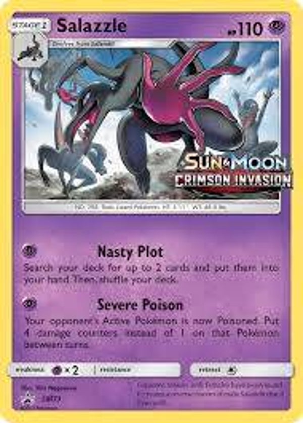 POKEMON PRE RELEASE CRIMSON INVASION SALAZZLE SM73