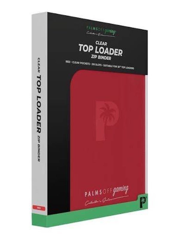 Collector's Series Top Loader Zip Binder - 9 Pocket - Red