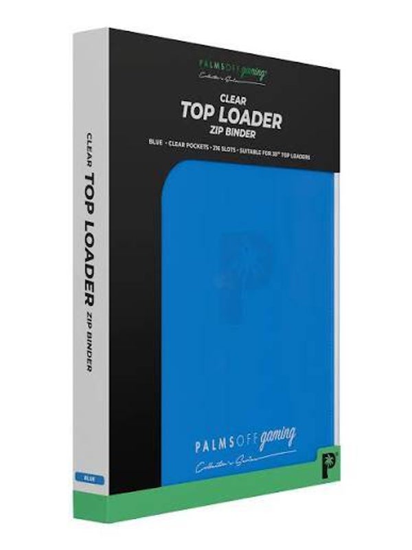 Collector's Series Top Loader Zip Binder - 9 Pocket - BLUE