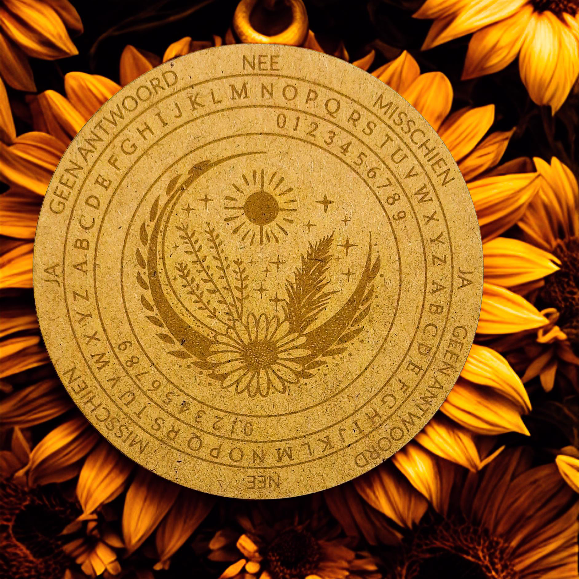 Pendelbord met een bloem