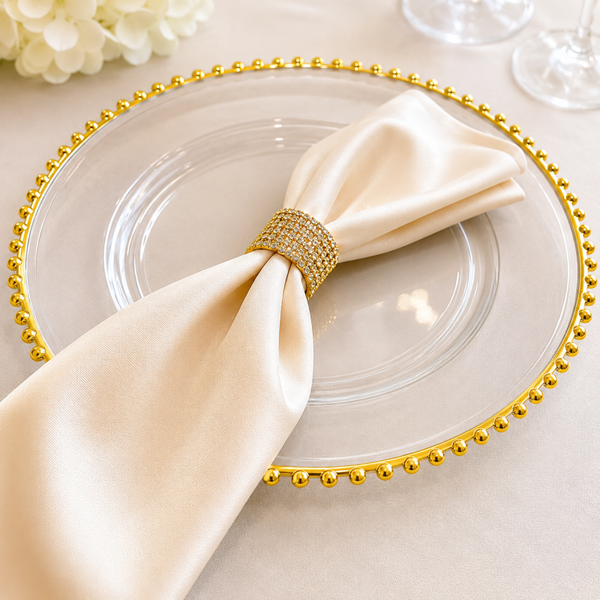 Gold Beaded Charger Plate