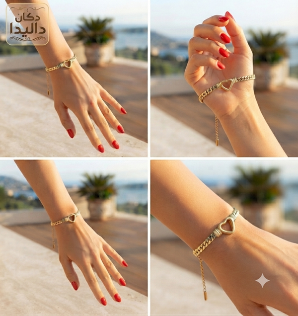 ✨ Golden Heart Bracelet💛(375)LE
