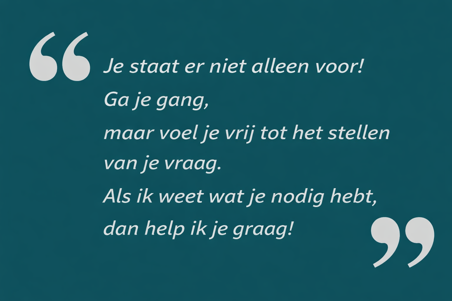 Begeleiding op maat