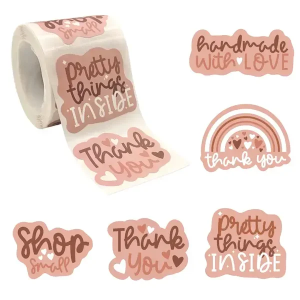 2” Sticker Roll- Pretty Neutrals Mix (250 Stickers)