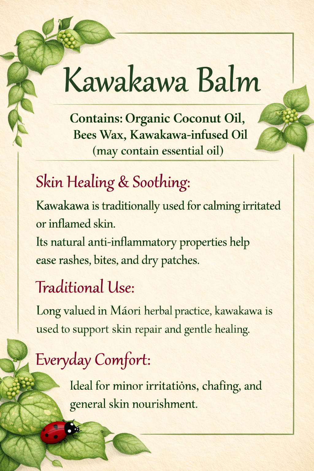KWB-B  Kawakawa Balm