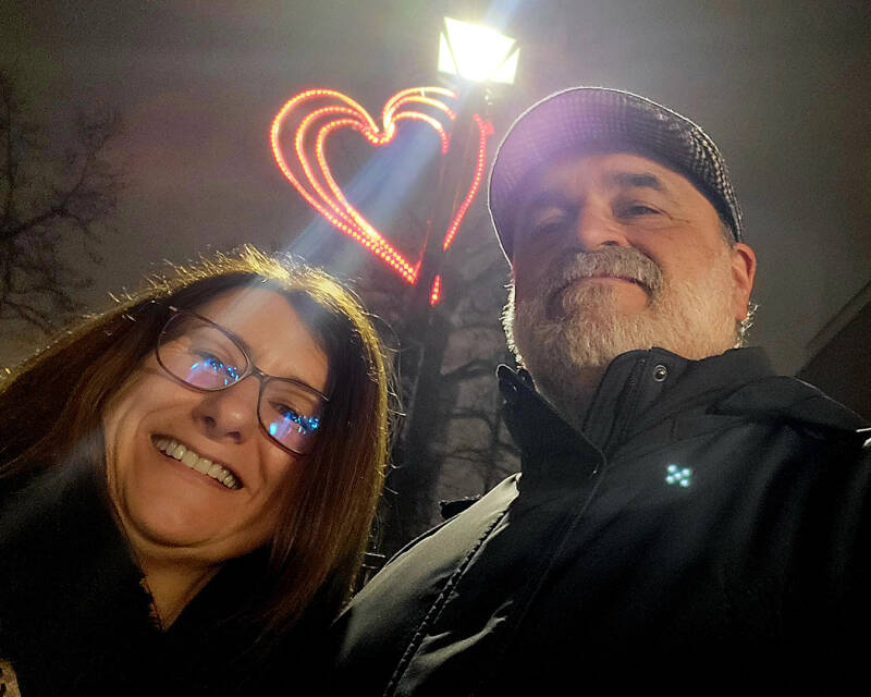 Le luminarie a cuoricino di Abano Terme per San Valentino