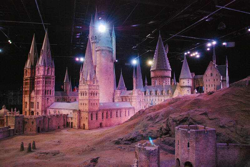 Il Castello di Hogwarts all'interno di Warner Bros. Studio Tour di Londra