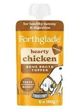 Forthglade Hearty Chicken Bone Broth Topper 180g x 6  (C-MENU60)