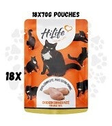 Hi Life Cat Pouches Chicken Dinner. 18 x 70g, (C-HL03)
