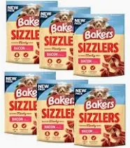 Bakers Sizzlers Dog Treats 90g x 6. (C-BAK9)