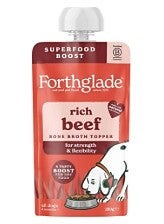 Forthglade Succulent Beef Bone Broth Topper 180g x 6. (C-MENU61)