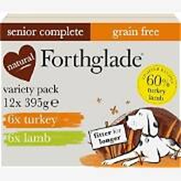 Forthglade Complete Grain Free Senior Multipack 395g x 12. (C-MENU14D)