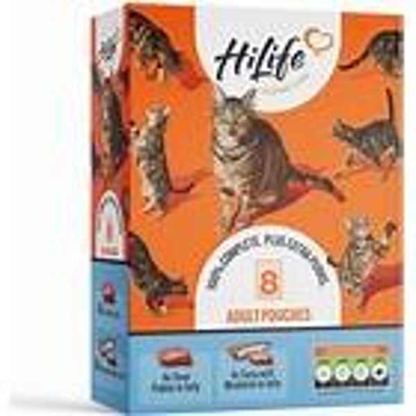 Hi Life Cat Pouches Tuna In Jelly 8 x 70g, (C-HL05)